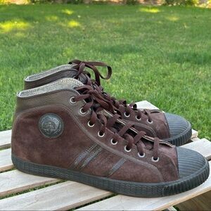 Diesel Leather & Suede Lace-Up Hightop Chucks Sneakers | Size 13